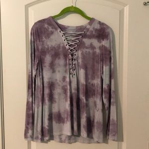 Soft and Sexy A&E long sleeve tie die T